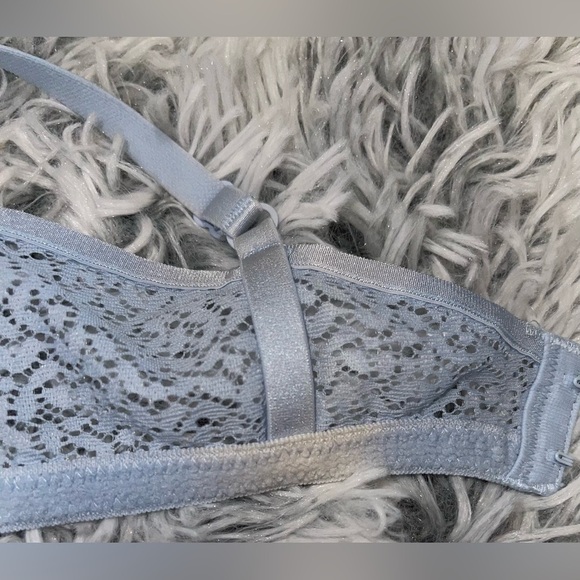 DKNY Modern Lace Sheer Underwire Demi Bra 38C Baby Blue - Picture 5 of 6
